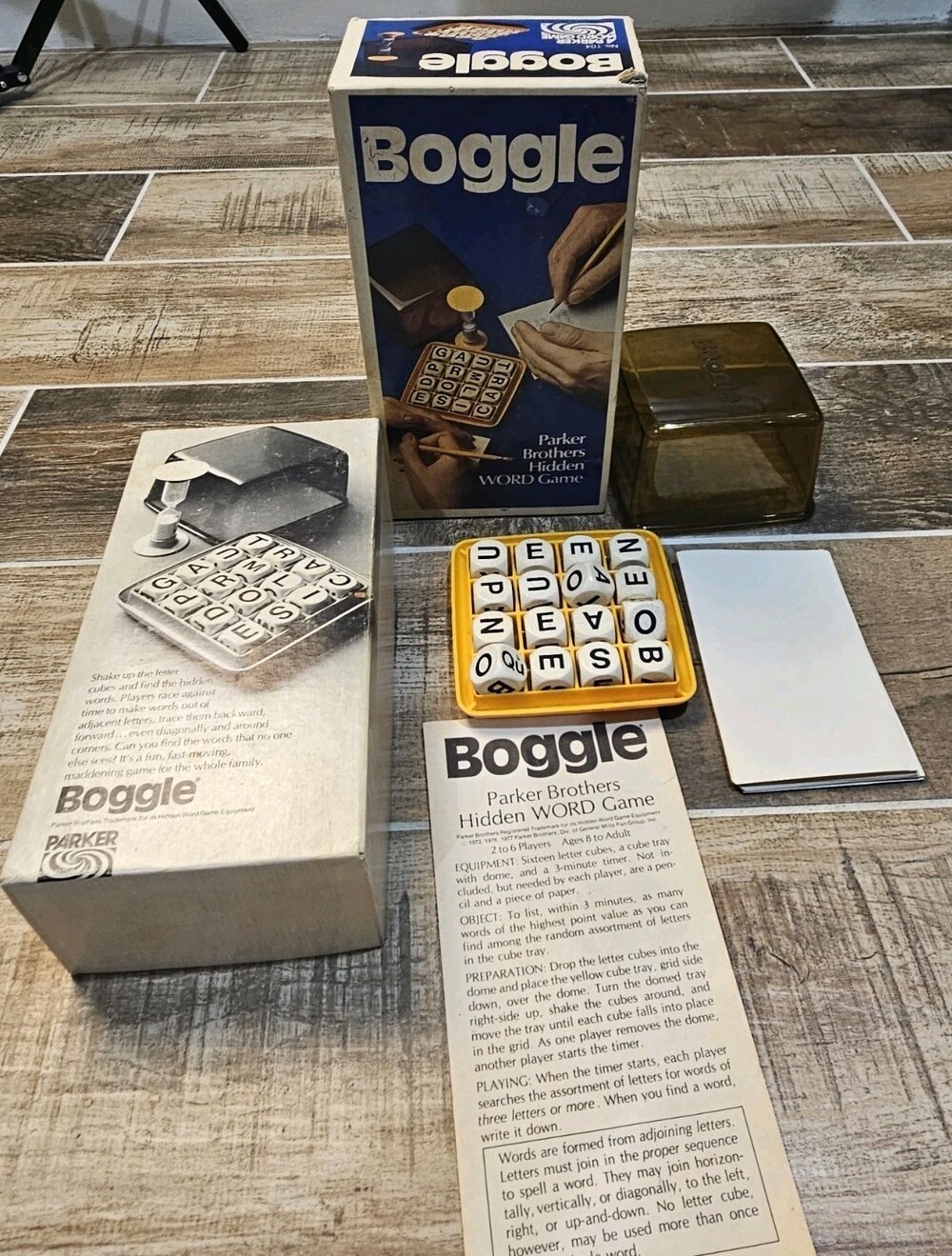 Vintage Boggle Game 1976 Parker Brothers No. 104 Complete Amber Dome BoxRead